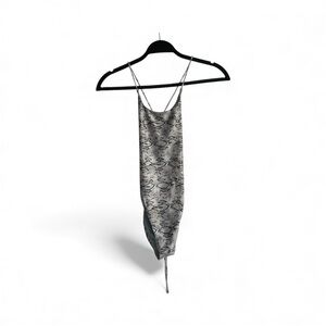 Meshki Alicia Cross back snake print swimsuit Size Small NEW
